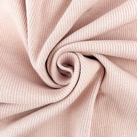 סריג ריב כותנה צבע פודרה