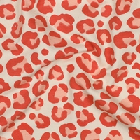 בד פוטר דפוס מנומר גווני כתום בז