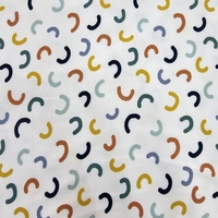 פוטר דפוס קשתות צבעוניות על רקע לבן 2