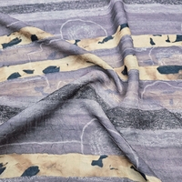 אריג שיפון אפרפר פס מנומר