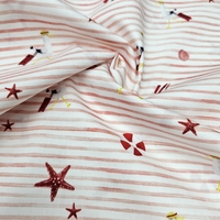 אריג כותנה דפוס אווזים בחופשה