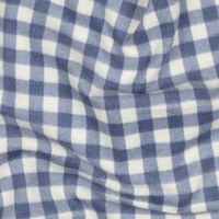 אריג פלנל משבצות כחול לבן