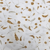 אריג כותנה דפוס פריחת סתיו עדינה