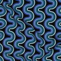 אריג ויסקוזה דפוס גאומטרי גווני ירוק כחול