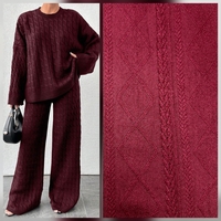 סריג צמות צבע בורדו עמוק דגם ורונה