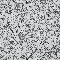 אריג כותנה דפוס רטרו בגווני שחור לבן