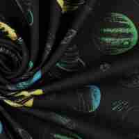 סופטשל דפוס הרפתקה בחלל על רקע שחור