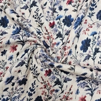 אריג דאבל טטרה דפוס פרחי שדה דיגיטלי