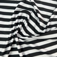 לייקרה פסים שחור לבן רוחב פס 1.5 סמ