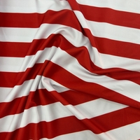 לייקרה פסים אדום לבן רוחב הפס 3 סמ