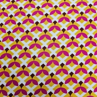 טריקו ויסקוזה דפוס בוהו גווני צהוב