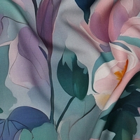 אריג ויסקוזה דפוס פריחת הלבנדר והתכלת