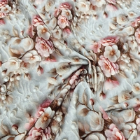 אריג כותנה פנינים ושושנים בדפוס תלת ממד