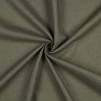 אריג פשתן מכובס צבע ירוק זית