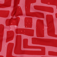 אריג כותנה עמיד במיים דפוס קוים דיגיטלי גווני ורוד ואדום