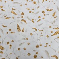 אריג כותנה דפוס פריחת סתיו עדינה