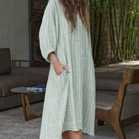 אריג דאבל טטרה דפוס פסים על רקע ירוק