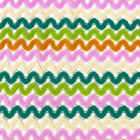 רשת קרושה דוגמת זיגזג צבעוני