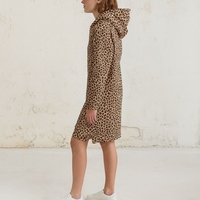 בד פוטר דפוס מנומר גווני חום בז