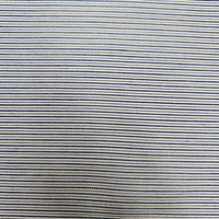 אריג דריל כותנה פסים דקים בז לבן שחור