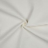 אריג פיקה וופל אורגני צבע לבן