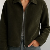 אריג קורדרוי באבלס צבע ירוק זית