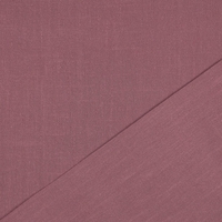 אריג פשתן ויסקוזה מכובס  צבע ורוד מעושן