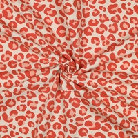 בד פוטר דפוס מנומר גווני כתום בז