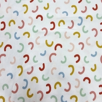 פוטר דפוס קשתות צבעוניות על רקע לבן 1