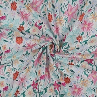 אריג כותנה תחרה פרחוני דגם רומא