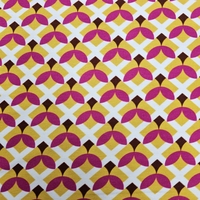 טריקו ויסקוזה דפוס בוהו גווני צהוב