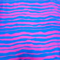 אריג ויסקוזה סטן דפוס פסים אסימטרים גווני קובלט פוקסיה