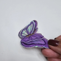 אפליקציה פרפר תלת ממד סגול אולטרה