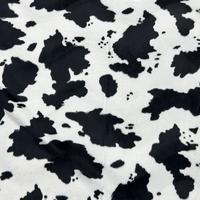 בד פרווה דפוס פרה גווני שחור לבן