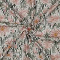 אריג דאבל טטרה דפוס פרחים פראים