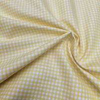 אריג כותנה משבצות פפיטה גווני צהוב לבן