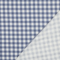 אריג פלנל משבצות כחול לבן