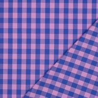 אריג כותנה משבצות גווני סגול וכחול