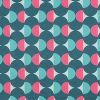 אריג כותנה עמיד במים דפוס אבסטרקטי גווני פטרול ומנטה