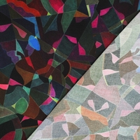 אריג ויסקוזה ECOVERO דפוס אמורפי מולטיקולור