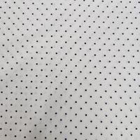 טריקו כותנה דפוס נקודות סיכה נייבי על רקע לבן