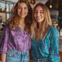 אריג כותנה דפוס פרחים מצויירים דיגיטלי על רקע אופוייט