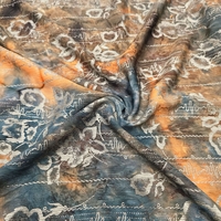 אריג שיפון דפוס בוהו גווני חום