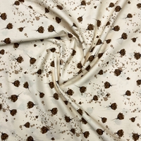 אריג כותנה דפוס טוליפים דיגיטלי על רקע אופוייט