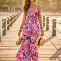 אריג ויסקוזה ECOVERO דפוס פרחים סוריאליסטי גווני סגול נרידה הנסן