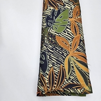 אריג ויסקוזה דפוס עלים טרופיים