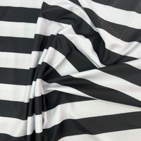לייקרה פסים שחור לבן רוחב פס 3 סמ