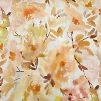 אריג ויסקוזה טנסל דפוס פרחי מיים אביבי