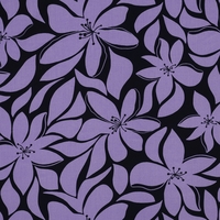 אריג ויסקוזה דפוס בסטייל טרופי רך גווני לילך נייבי