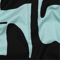 אריג ויסקוזה לייקרה דפוס אמורפי גווני מנטה שחור